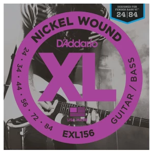 D'ADDARIO EXL156 - струны для электрогитары баритон, 24-84