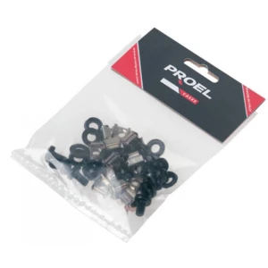 PROEL KIT12 - комплект крепежа для рэка (12шт), винт М6х10мм, гайка М6, нейлоновая шайба
