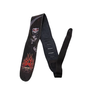 PERRI'S P25VK-1355 - кожаный ремень (2,5'), (Чёрный ремень, Vulture Culture)