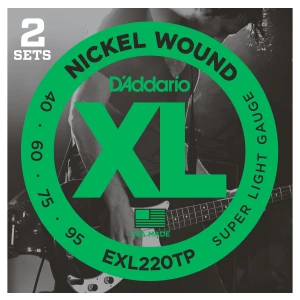 D'ADDARIO EXL220TP - струны для БАС-гитары Super Long/Soft Long 40-95, 2 комплекта