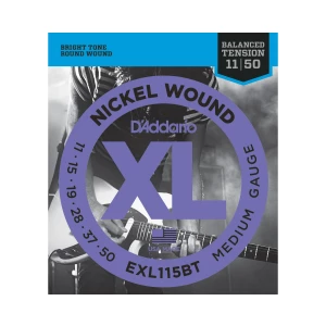 D'ADDARIO EXL115BT - струны для электрогитары, 11-50, никель, кругл. обмотка