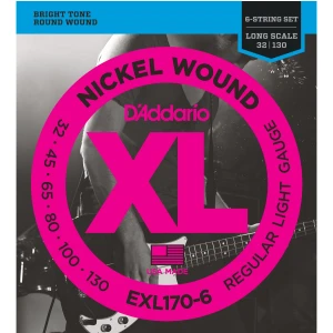D'ADDARIO EXL170-6 - струны для БАС-гитары, 6 струн, soft long 032-130