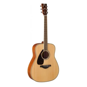YAMAHA FG820L N - акустическая гитара, левосторонняя, дредноут, верхняя дека массив ели, цвет натура
